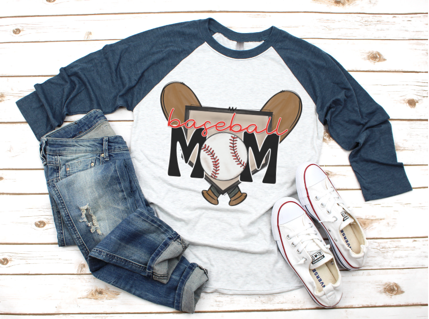 Baseball Mom Bats DTF Print