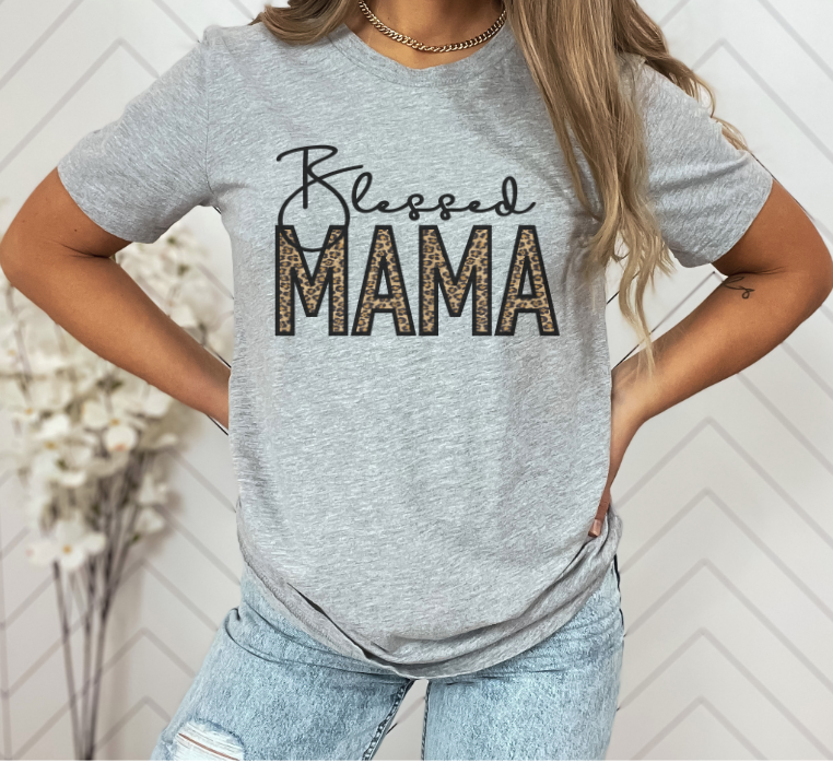 Blessed Grandma/Mama Cheetah (multiple names) DTF Print