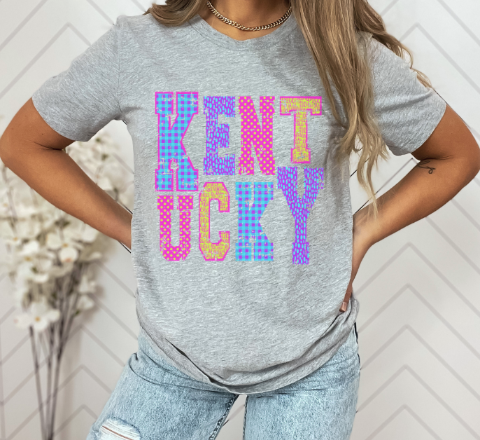 Multi Patterned Kentucky DTF Print