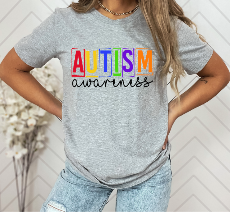 Autism Awareness Color DTF Print