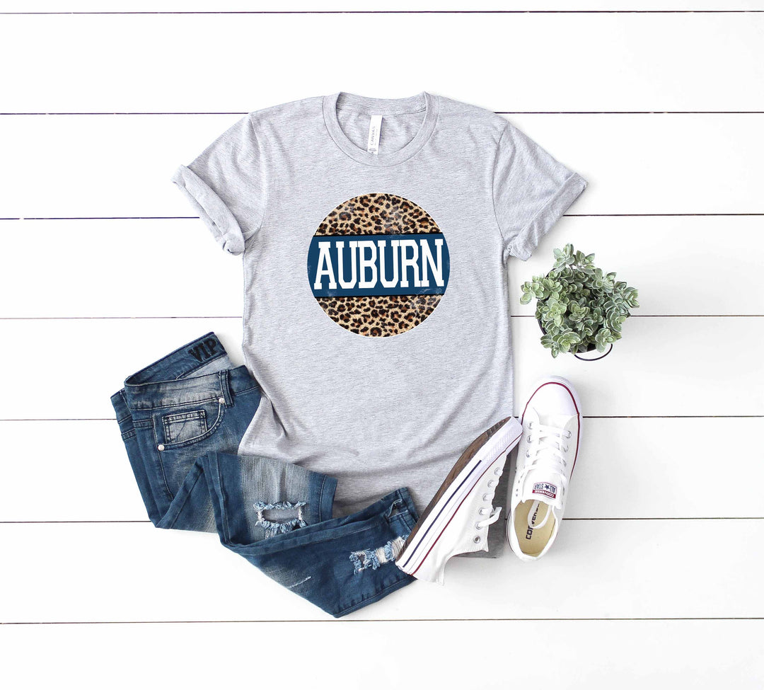 Auburn Leopard Circle Screen Print SPORTS73