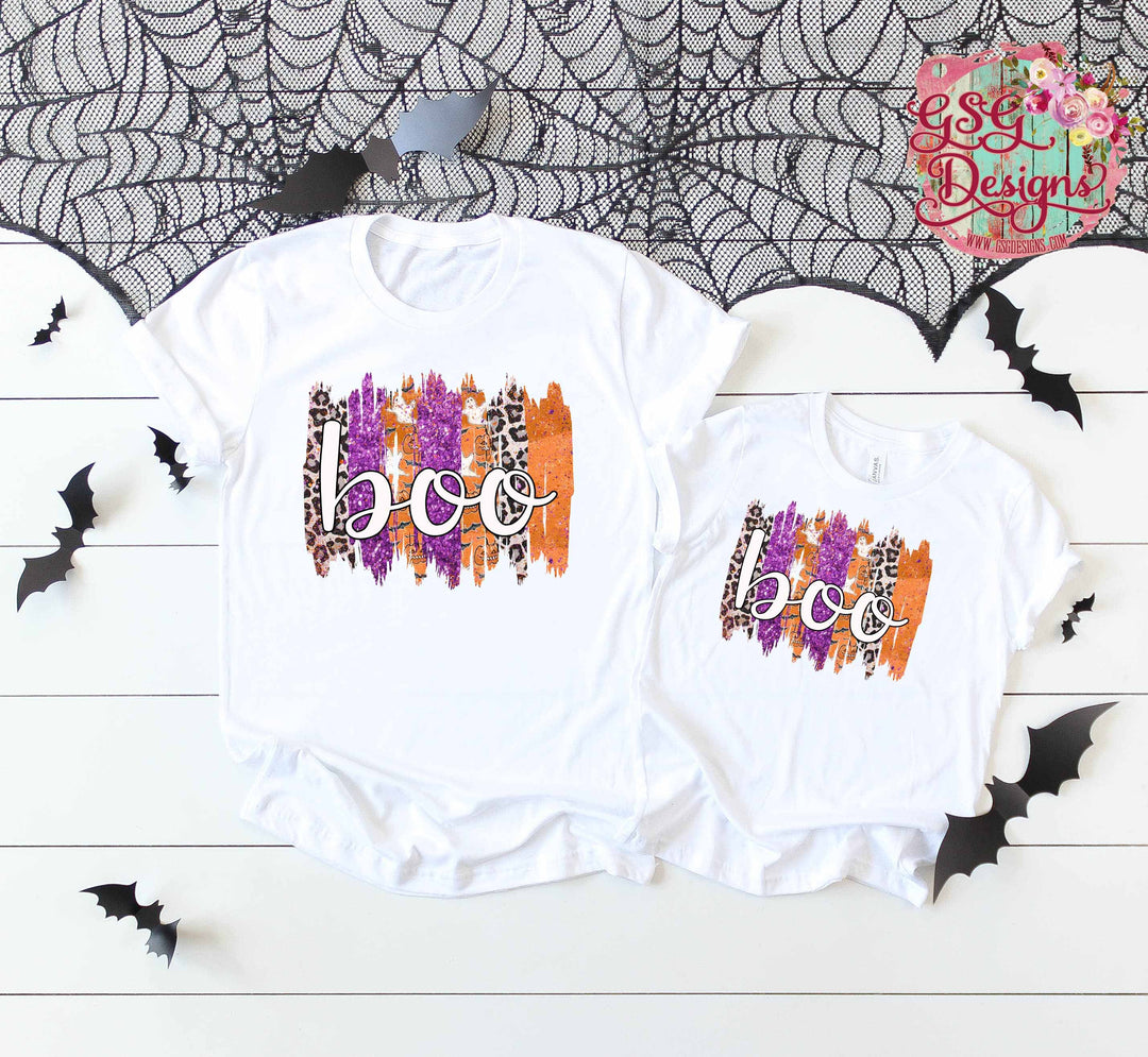 Boo Brush Stroke Halloween DTF Print