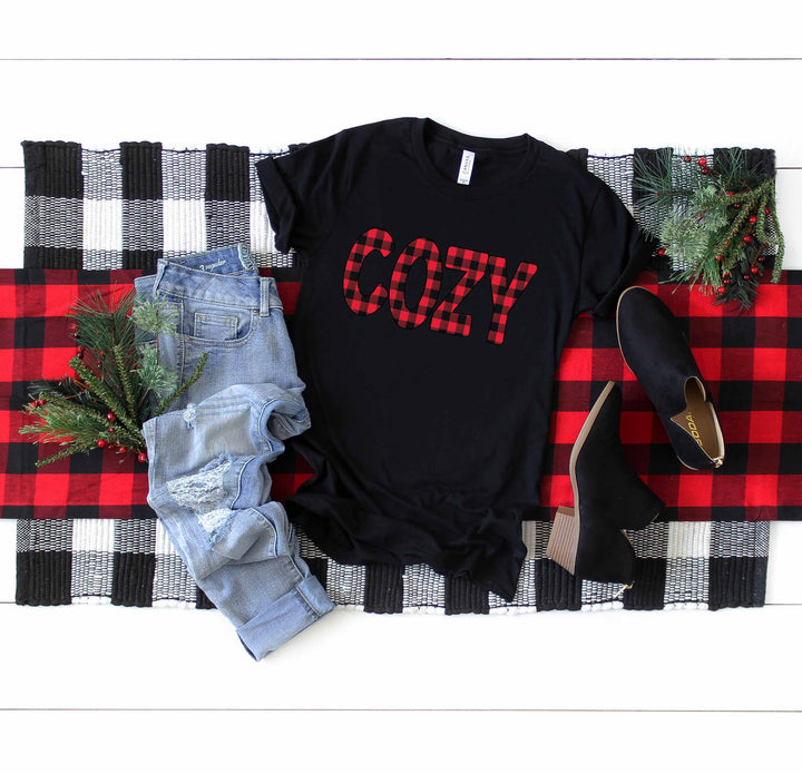 Cozy Buffalo Plaid Screen Print MN16