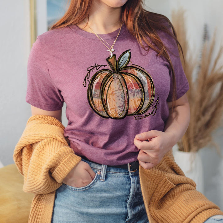 Fall Watercolor Pumpkin DTF Print