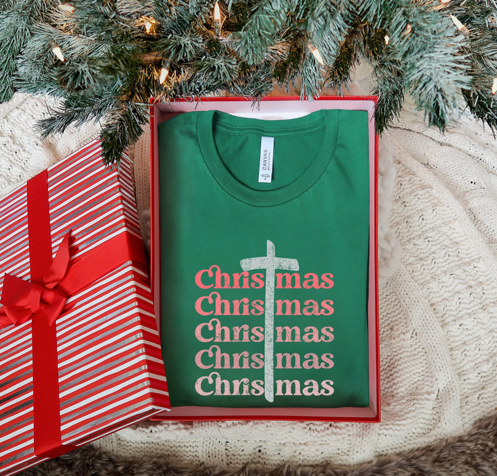 Christmas Cross Screen Print MN15