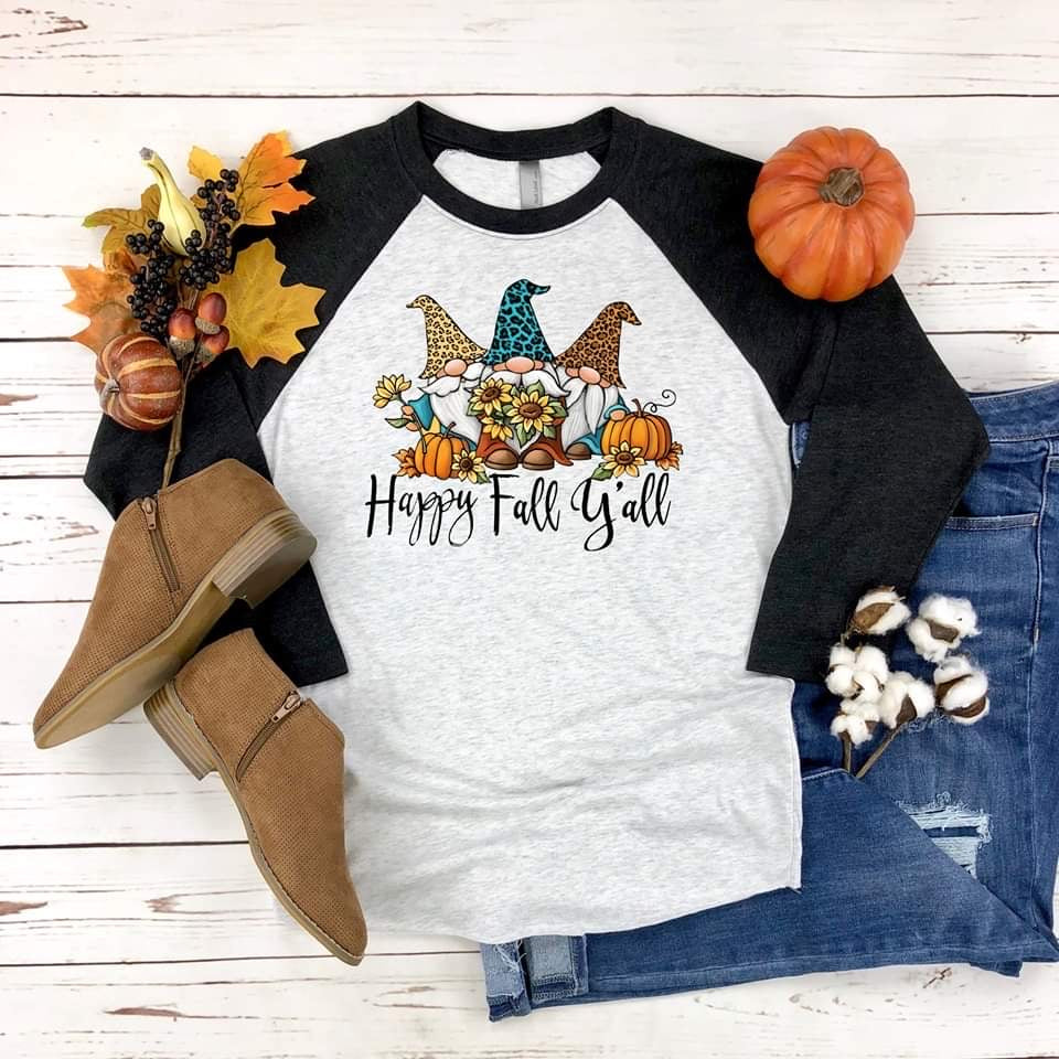 Happy Fall Gnomes Screen Print