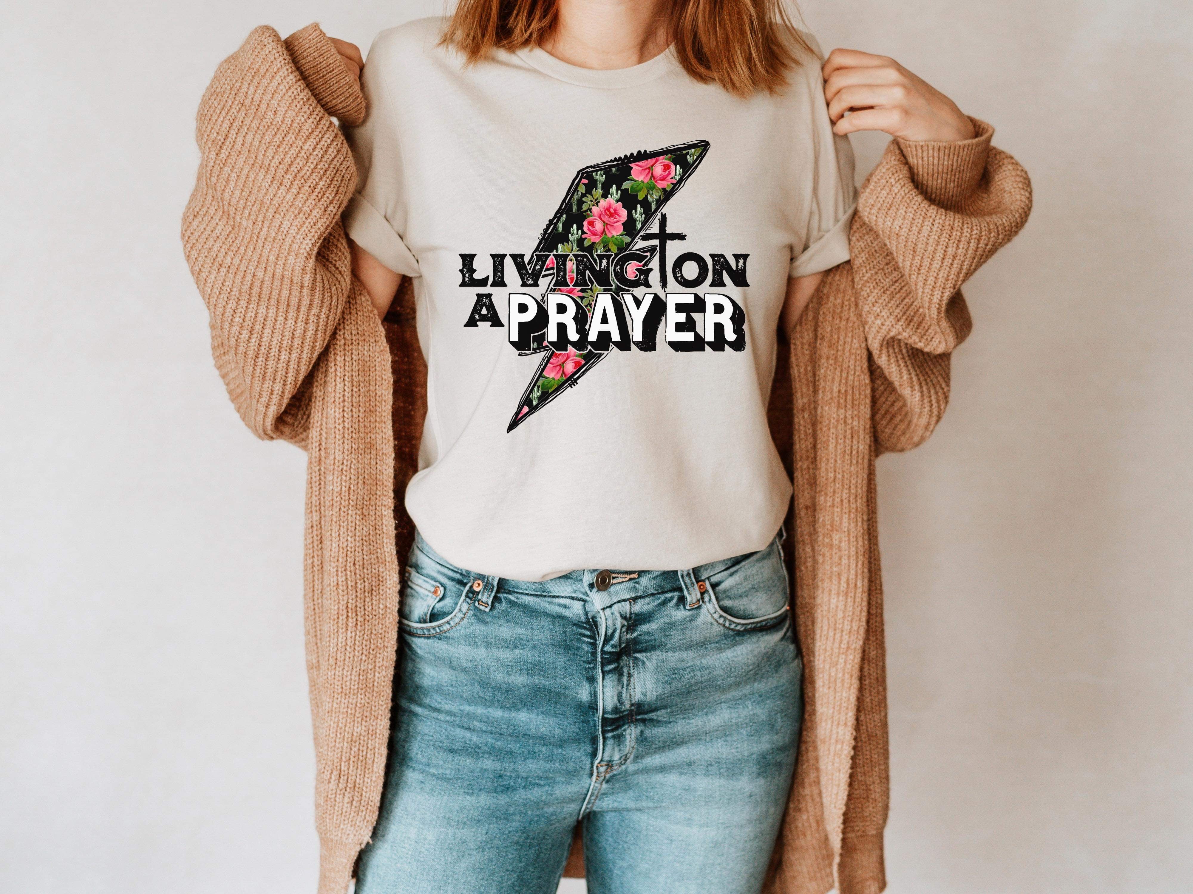 Living On A Prayer Screen Print (J8)