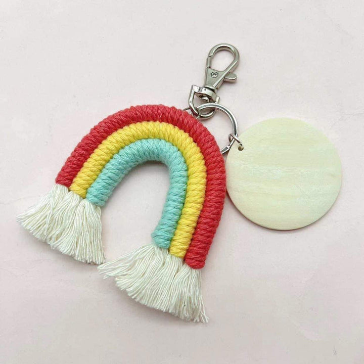 Threaded Rainbow Keychain