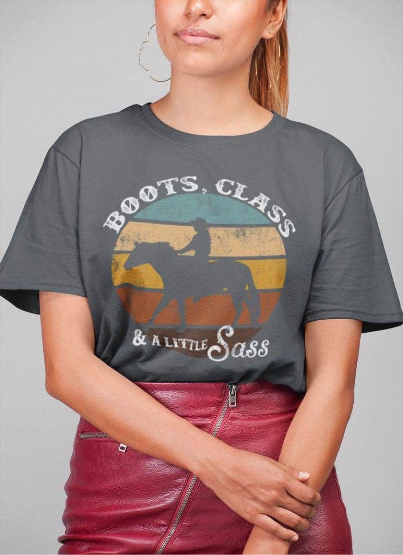 Boots Sass & A Little Class Screen Print (F21)