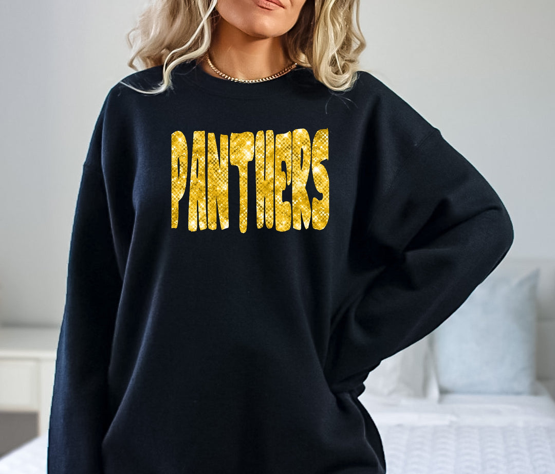 Panthers Bling DTF Print