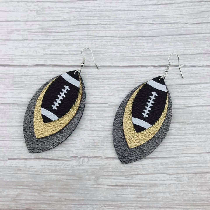 Money Maker Football Earrings