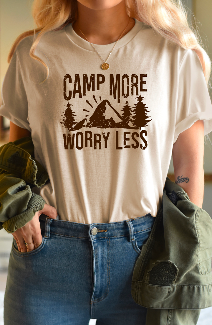 Camp More Worry Less Screen Print V32