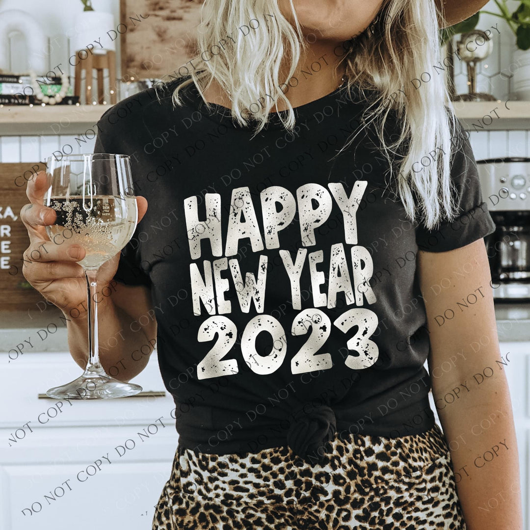 Silver New Year 2023 DTF Print