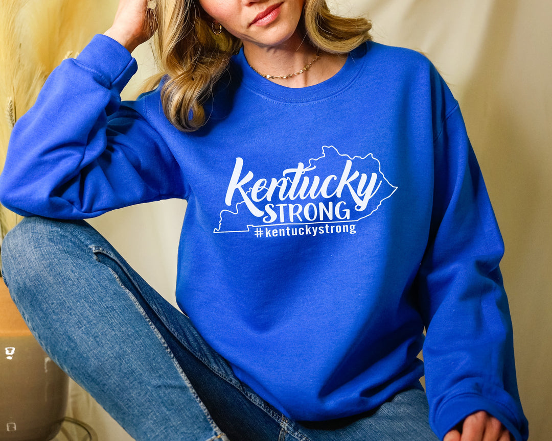 WHITE KY Kentucky Strong Screen Print AB22