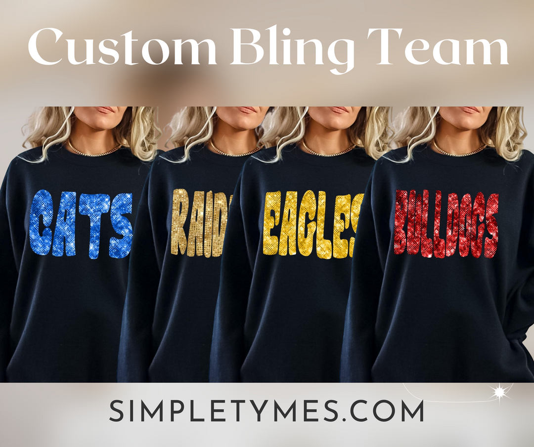 Custom Bling Team DTF Print