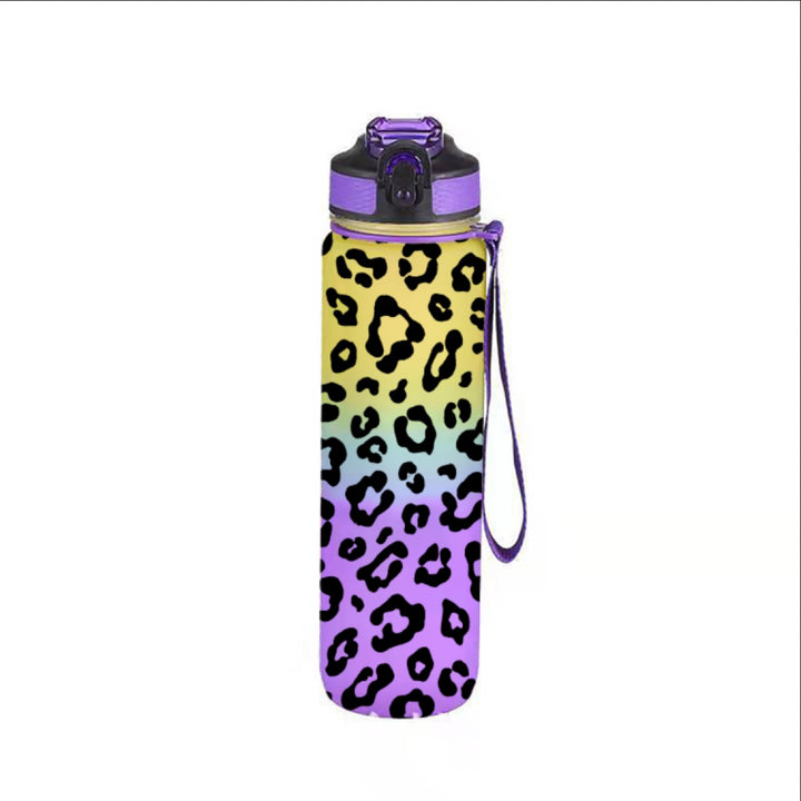 Leopard Print Ombré Water Bottles