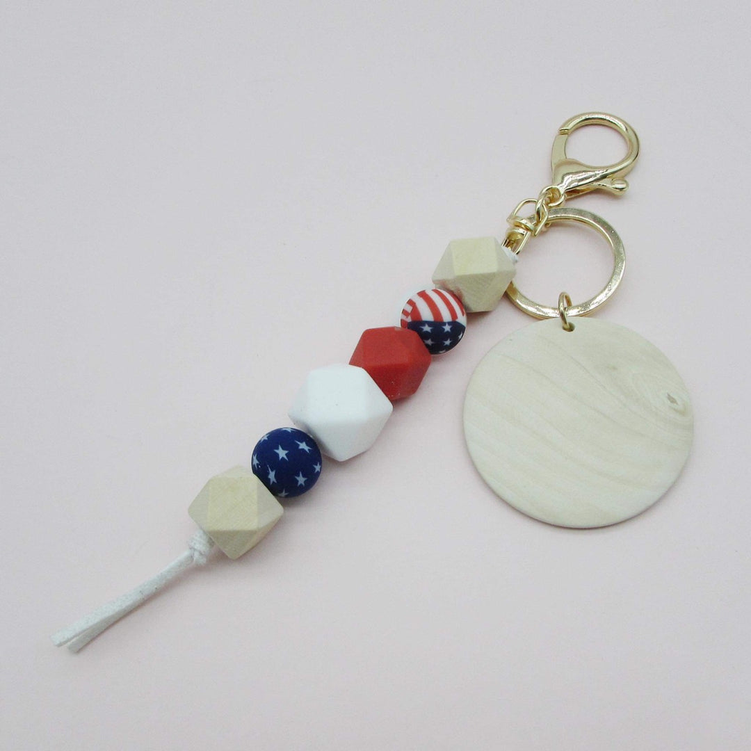 DANGLE Americana 4th of July Bracelet Keychain with Disc