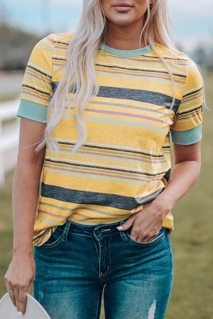 Yellow Striped Top