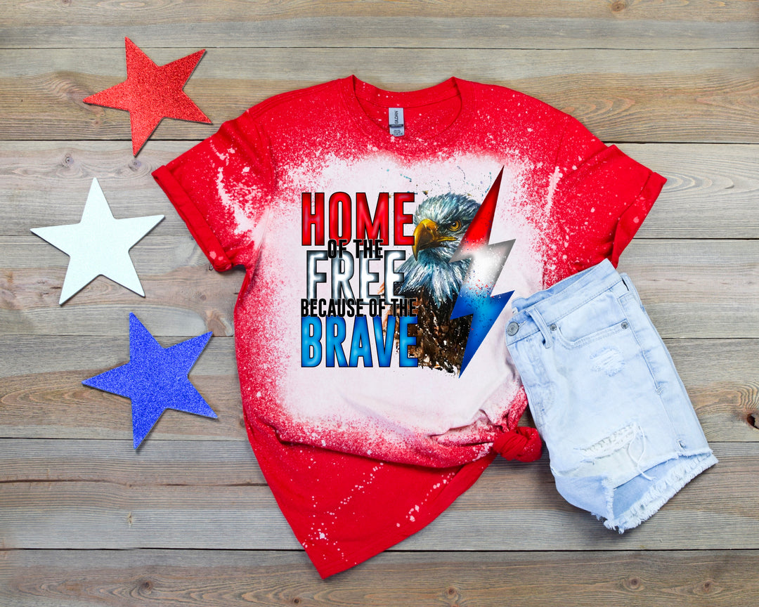 Home of the Free Because of the Brave Screen Print ST17