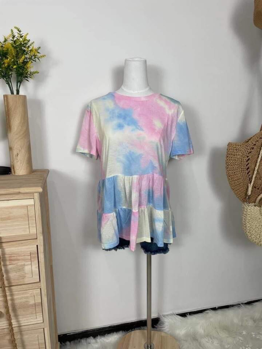 RTS Pastel Tie Dye Babydoll Top