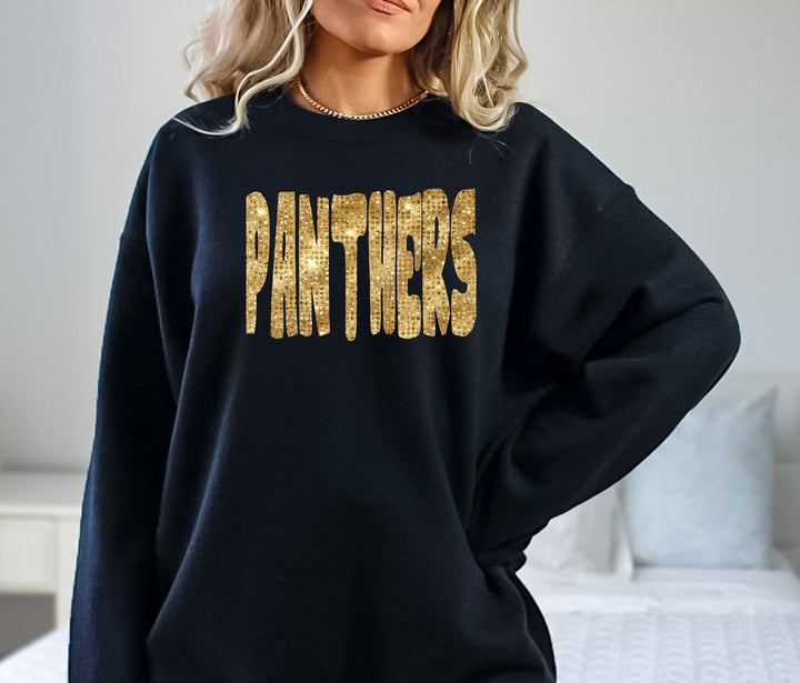 Panthers Bling DTF Print