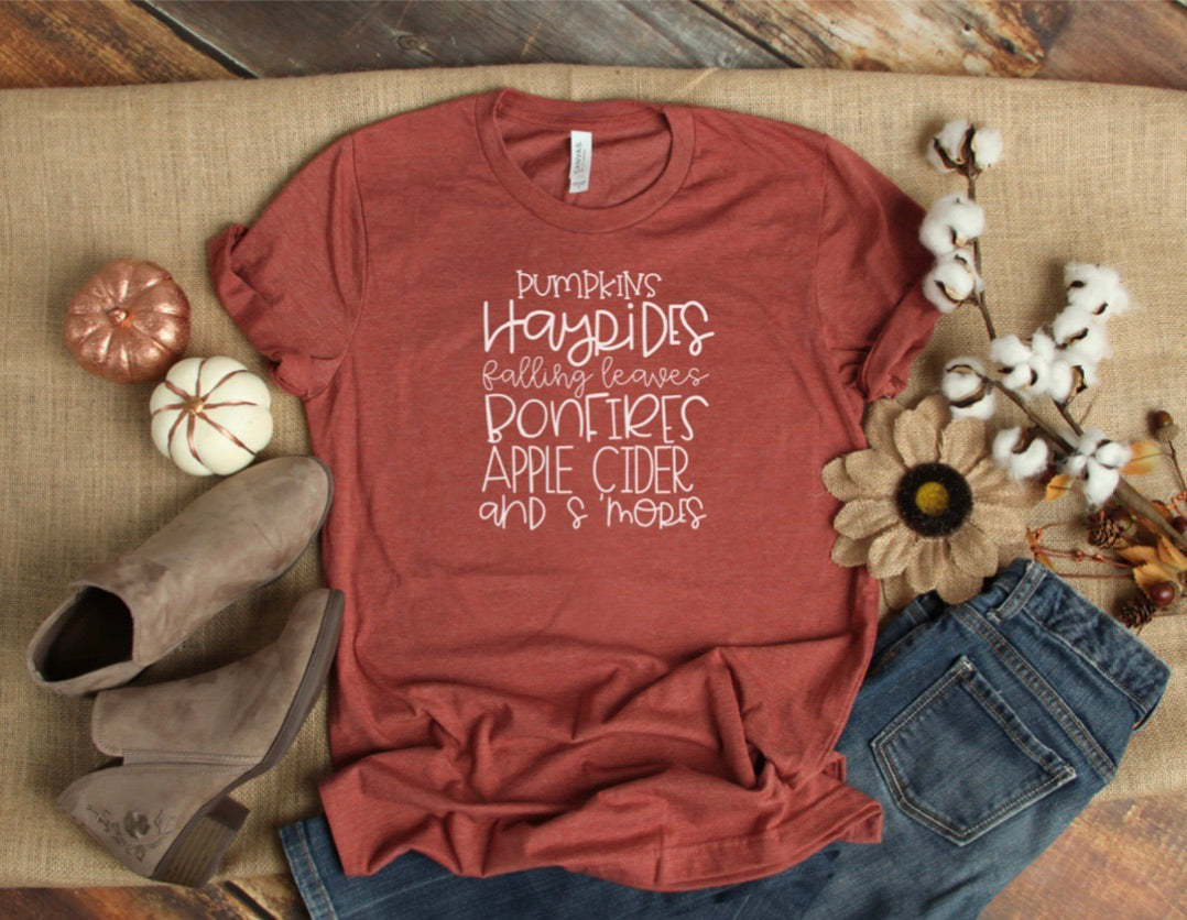 Pumpkins, Hayrides, and Fall Fun Screen Print YZ24