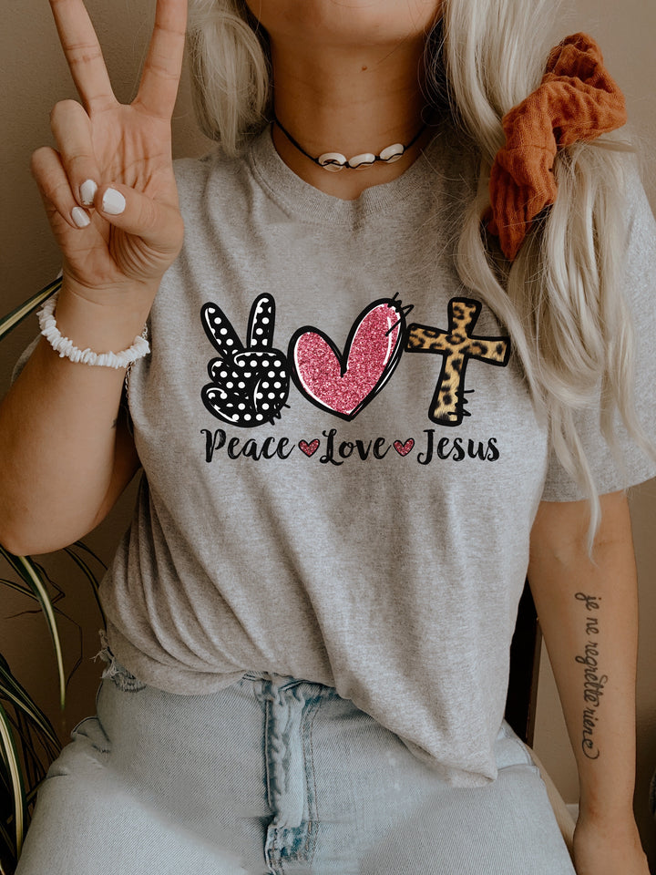 Peace Love Jesus Screen Print C12