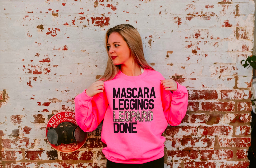 Mascara, Leggings, Leopard, Done DTF Print