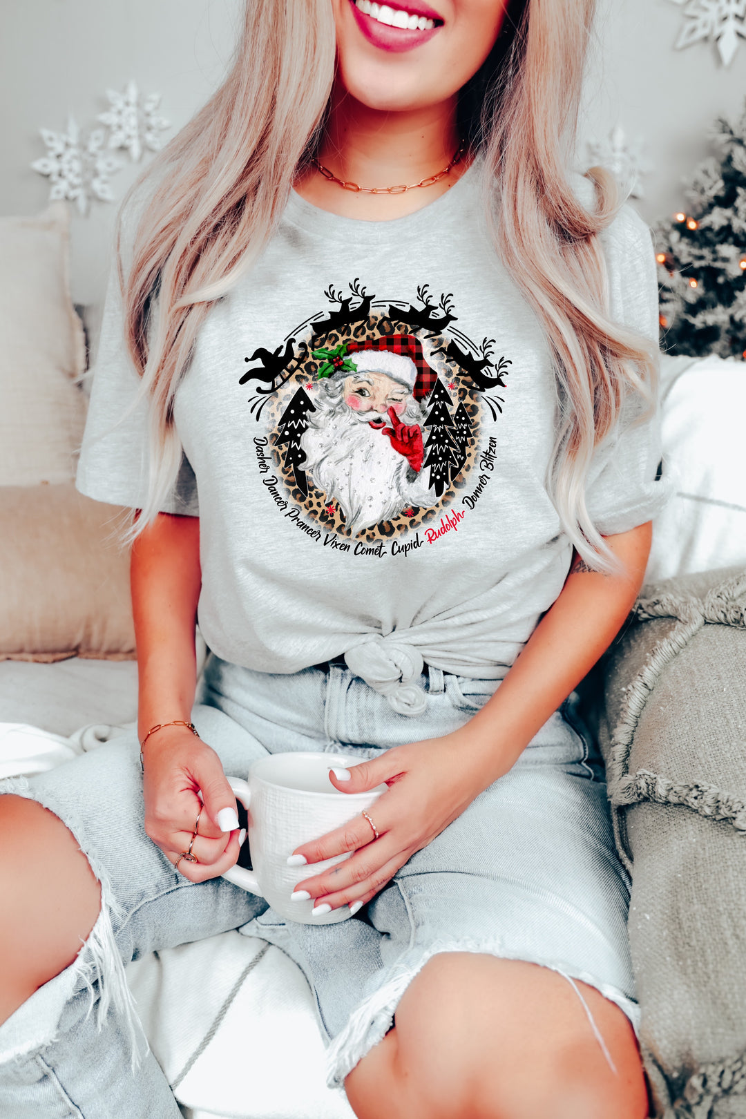 Santa’s Reindeer DTF Print