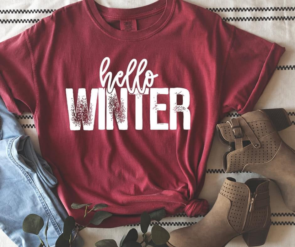 Hello Winter Screen Print T15