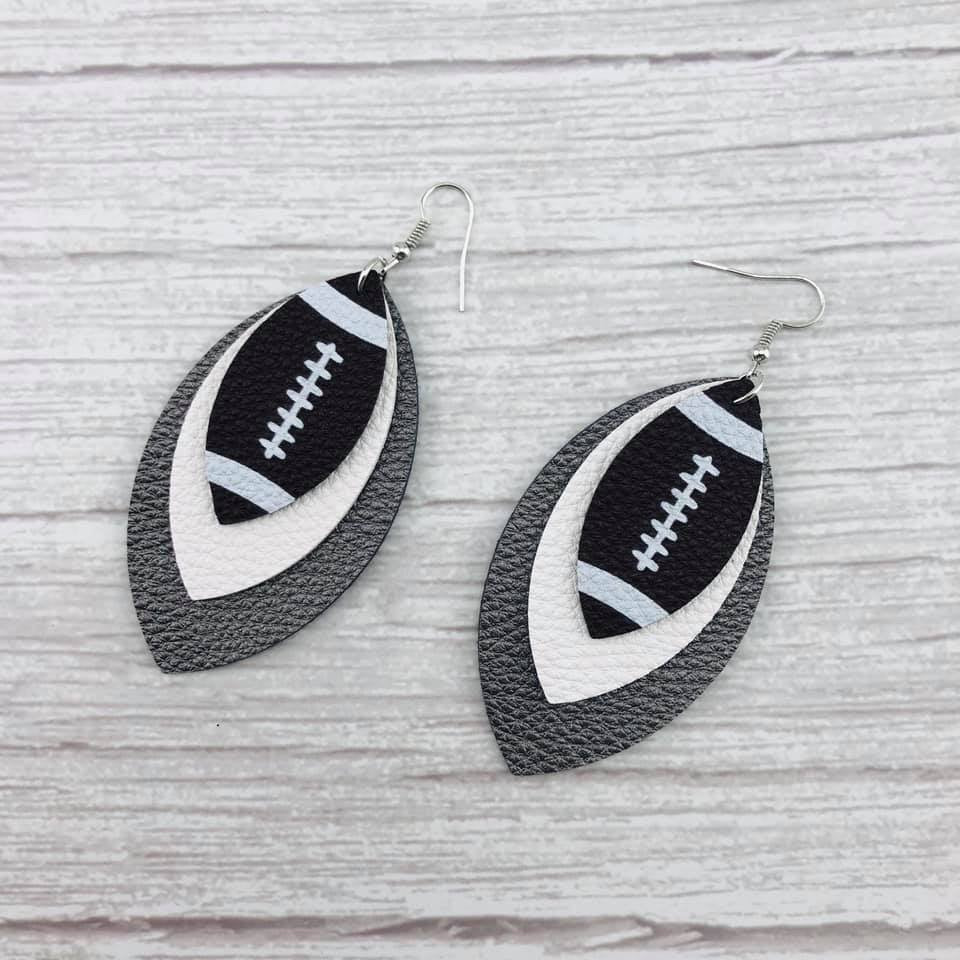 Money Maker Football Earrings