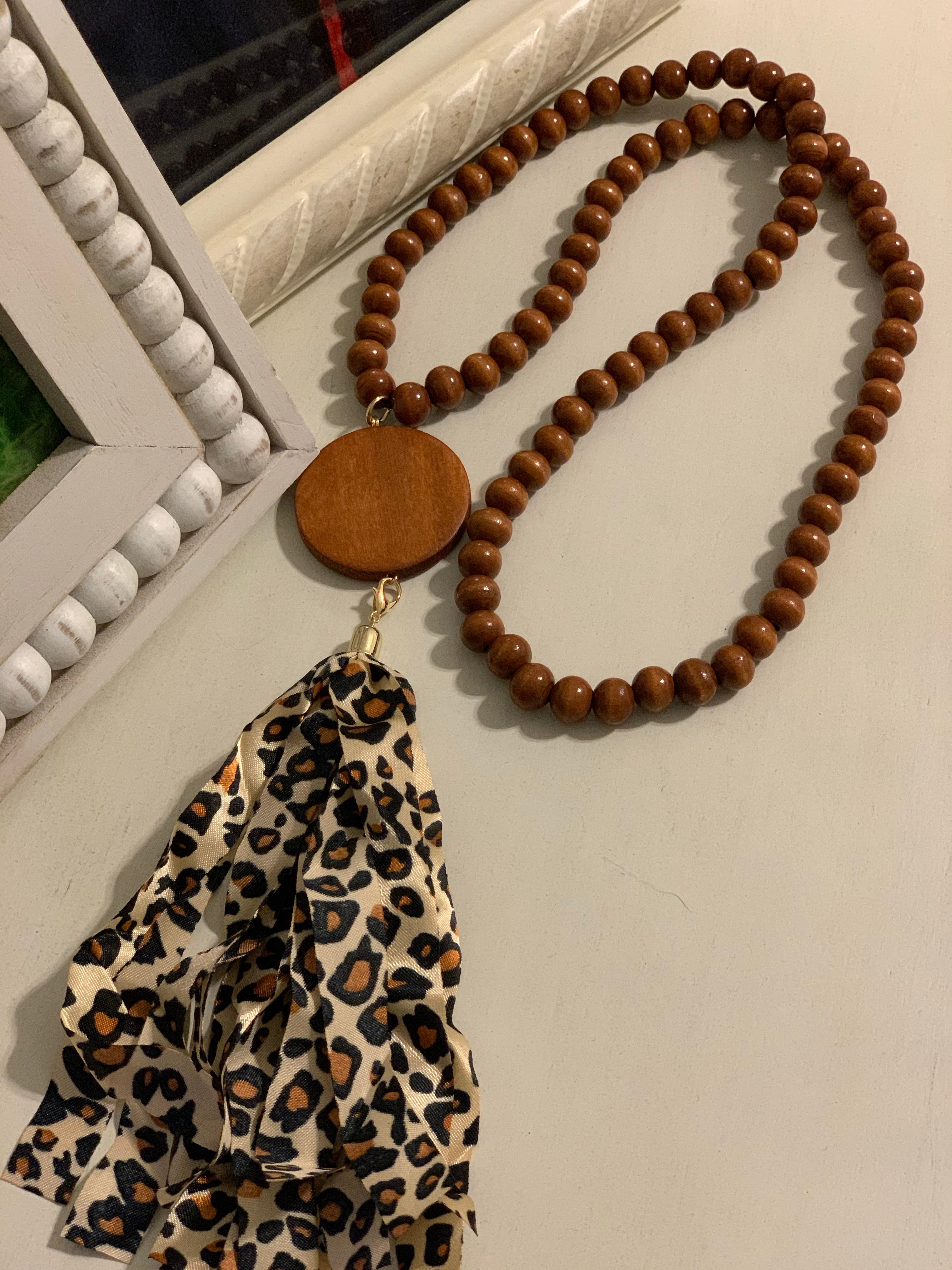 IN STOCK: BLANK Wooden Disc Necklace - Wooden Bead
