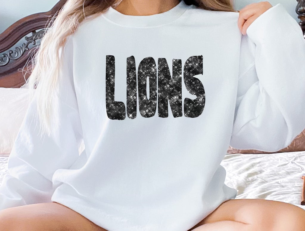 Lions Bling DTF Print