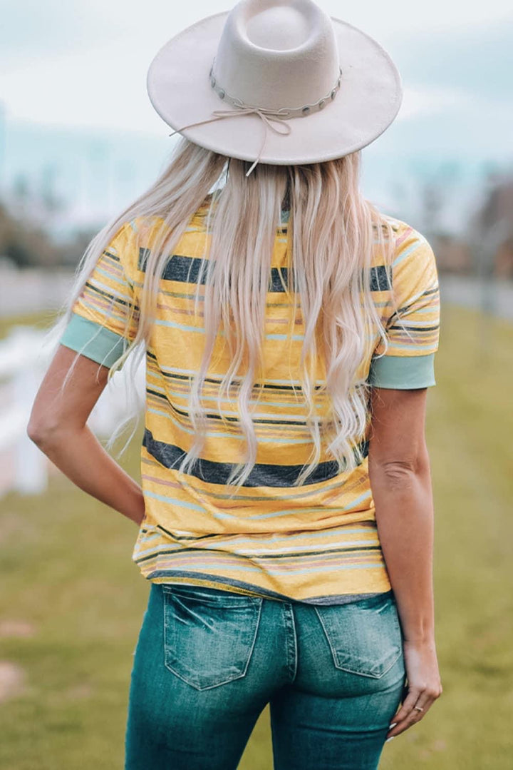 Yellow Striped Top