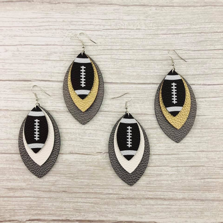 Money Maker Football Earrings