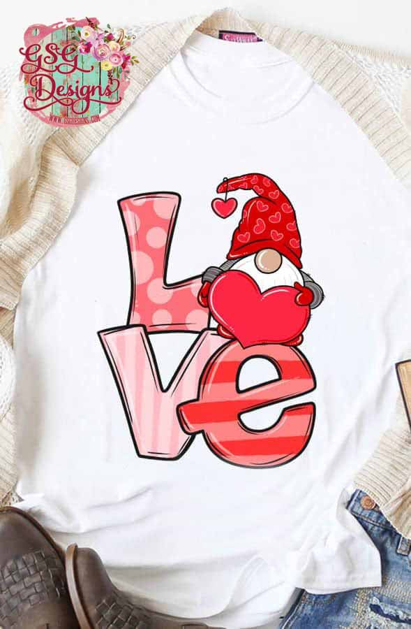 Love Gnome Screen Print YOUTH K6