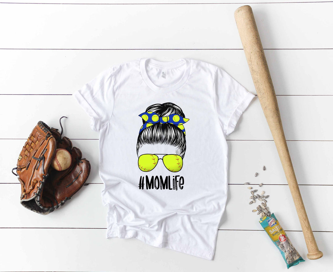 Messy Bun Softball Mom Life Screen Print SPORTS6