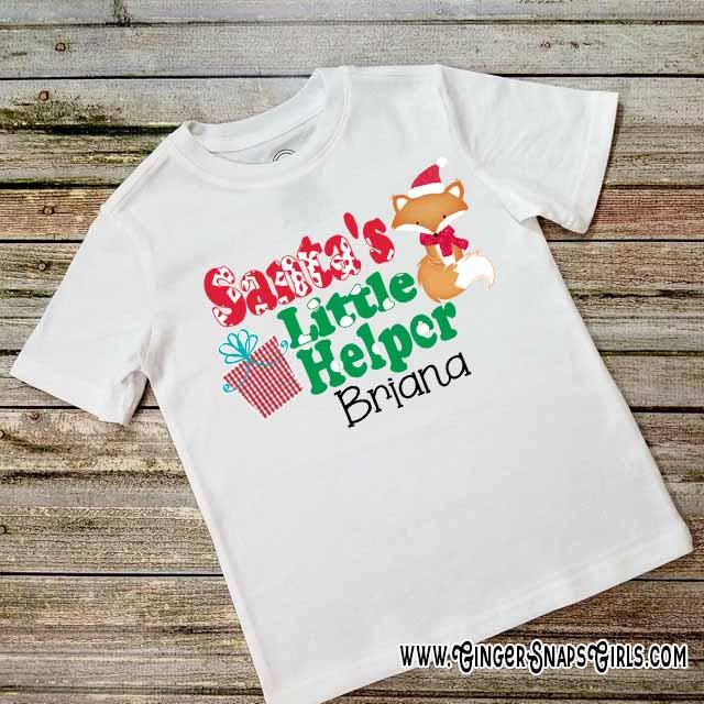 Santa's Little Helper Fox Christmas Custom Digital Design File