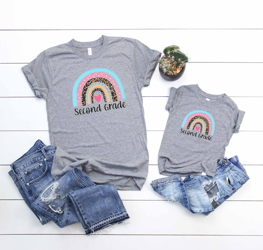 YOUTH Second Grade Bright Rainbow DTF Print