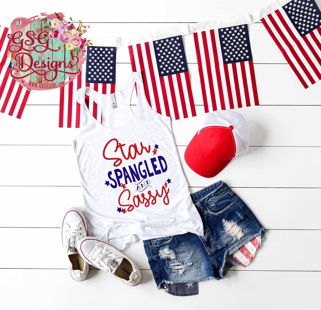 Star Spangled and Sassy Patriotic DTF Print